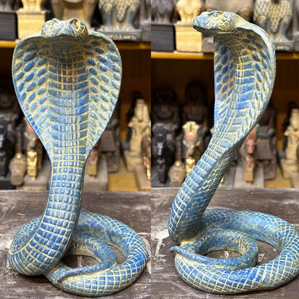 Black Decorative Resin Cobra Statue - Unique Animal Figurine for Home Decor & Creative Gifts.