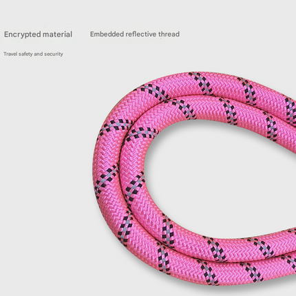 Pink 1.5m Heavy Duty Reflective Dog Leash | Soft Padded Handle | Thickened 1.3cm Climbing Rope Lead for Medium to Large Dogs.