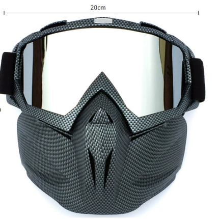 Teardrop Frame Gray Sheet Full-Face Snow Goggles with Mirror Lens - Ultimate Protection and Comfort.