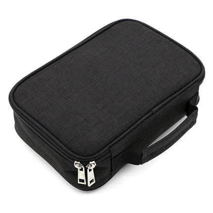 Black72-Slot Pencil Case  Large Capacity -Oxford Cloth Storage for Students, Artists & Stationery (23x7x16 cm, 228g).