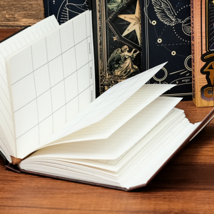 Ancient Egyptian Cat Goddess Trifold Journal | Portable Student Notebook & Planner | Creative Mystical Diary Gift.