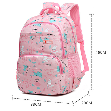 Blue Premium Large Capacity Cute Cartoon Student Backpack | Multi-Layered Casual School Bag | Ergonomic Travel Daypack for Kids 46cm.