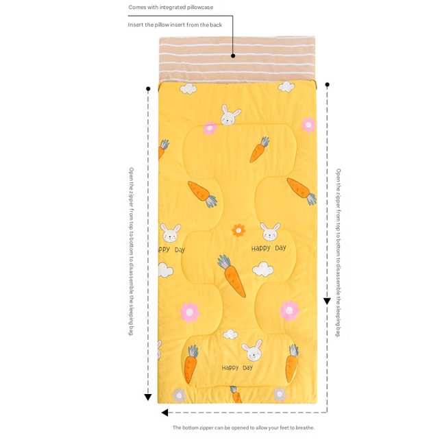 Premium Lightweight Nap Sleeping Bag | 80 x 190 cm Washable Quilted Cotton Single Person Sleep Sack | Ideal for Office and Student Dorm.