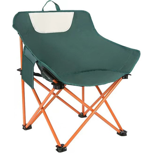 Green Outdoor Folding Camping Chair - Portable Lounge Chair, Lightweight Beach Chair, Fishing Stool, and Picnic Seat, Perfect for Outdoor Adventures.
