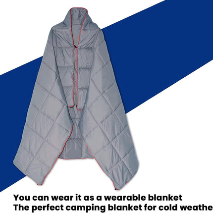 Military Green Compact Lightweight Quilted Blanket - Soft, Warm, and Portable for Outdoor Adventures.