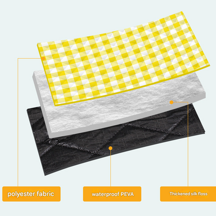 Cute Bow Tie Bear Thick Waterproof Foldable Picnic Mat - 150x200cm for Camping & Beach.