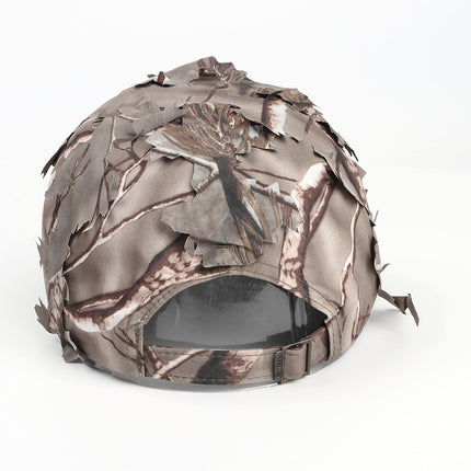 Brown 3D Leaf Camouflage Baseball Cap – American-Style Outdoor Tactical Hat for Hunting, Camping & Survival.