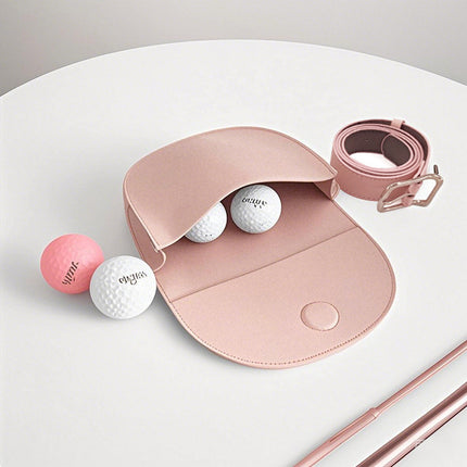 Pink Golf Range Finder Waist Pack – Compact and Functional Golf Accessory for Carrying Balls, Tees, and More.