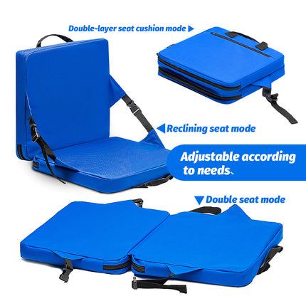 Red Portable Foldable Outdoor Seat – Multi-Functional Stadium & Boat Chair with Carry Handle.