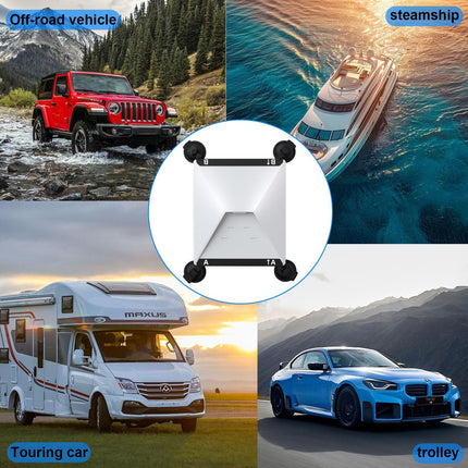 10 Pcs Black Heavy-Duty Suction Cup Mount for Starlink Mini - All-Weather Car, RV & Boat Bracket.