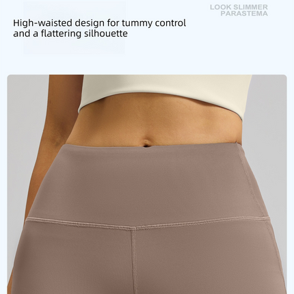 M Coffee High-Waisted Flared Yoga Pants – Sculpting & Slimming Fitness Leggings.