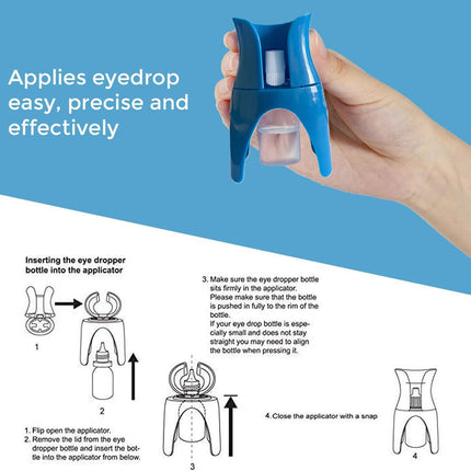 Dark Blue Eye Drop Applicator – Safe & Hygienic Eyedrop Dispenser for Precise Application.