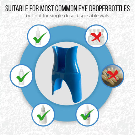 Dark Blue Eye Drop Applicator – Safe & Hygienic Eyedrop Dispenser for Precise Application.