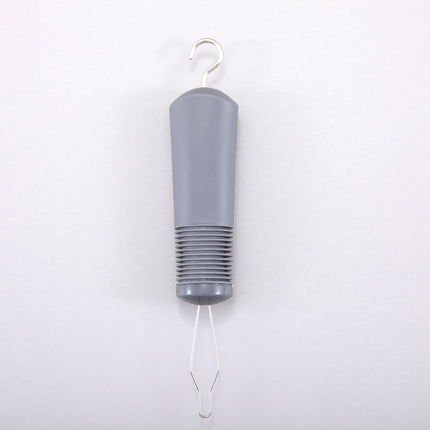 Grey Dressing Aid Tool – Button & Zipper Assistant for Elderly and People with Limited Mobility.