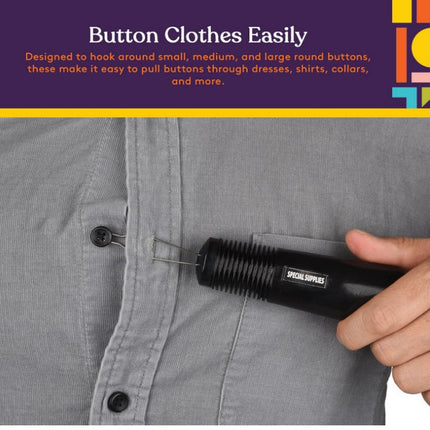 Grey Dressing Aid Tool – Button & Zipper Assistant for Elderly and People with Limited Mobility.