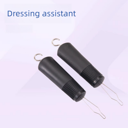 2 Pcs Black Dressing Aid Tool – Button & Zipper Assistant for Elderly and People with Limited Mobility.