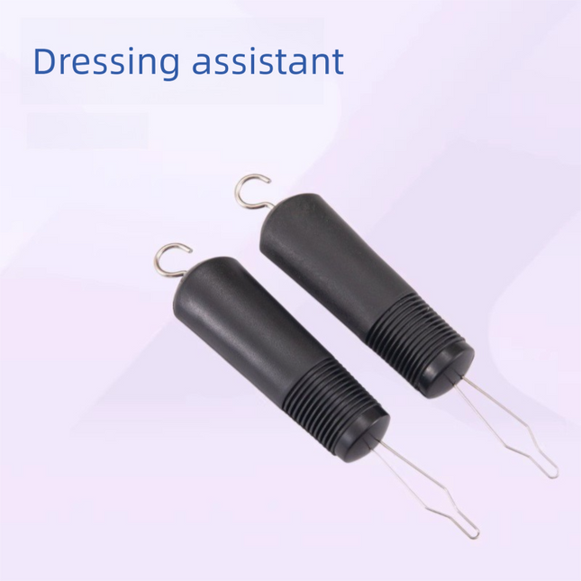 2 Pcs Black Dressing Aid Tool – Button & Zipper Assistant for Elderly and People with Limited Mobility.