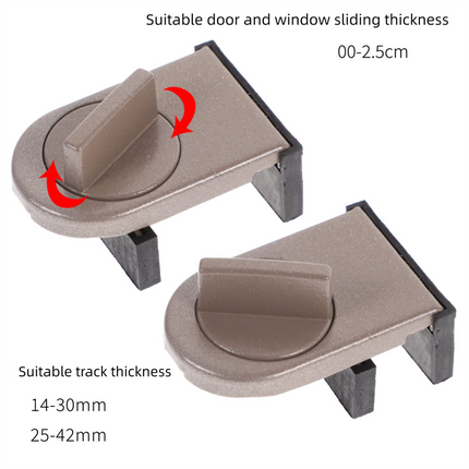 3 Pcs Black Window Lock & Door Limiting Device – Multi-Functional, No-Drill Safety Lock for Sliding Windows and Doors.