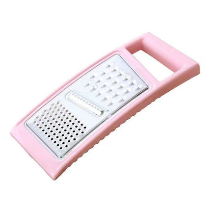 2 Pcs Pink Multi-Functional Vegetable Slicer – Stainless Steel Grater for Shredding, Slicing & Dicing.