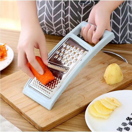 2 Pcs Pink Multi-Functional Vegetable Slicer – Stainless Steel Grater for Shredding, Slicing & Dicing.