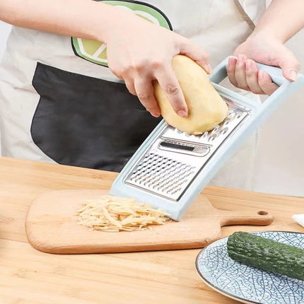 2 Pcs Pink Multi-Functional Vegetable Slicer – Stainless Steel Grater for Shredding, Slicing & Dicing.