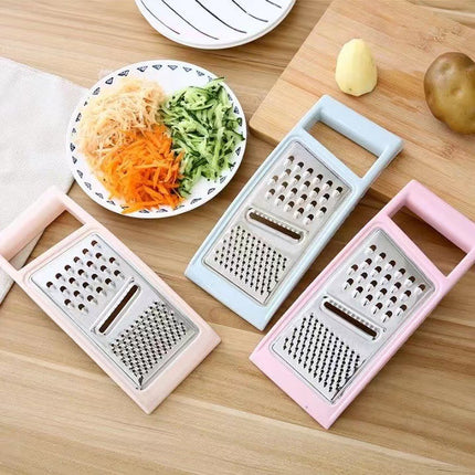 2 Pcs Pink Multi-Functional Vegetable Slicer – Stainless Steel Grater for Shredding, Slicing & Dicing.