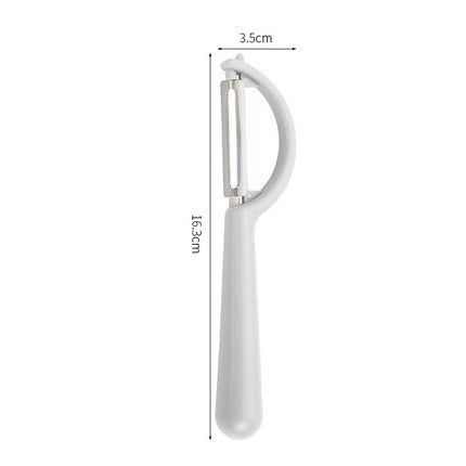 2 Pcs White Multi-Functional Vegetable & Fruit Peeler – Stainless Steel Blade with Ergonomic PP Handle (60g).