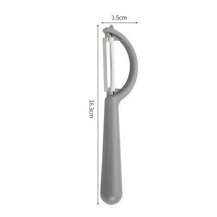 2 Pcs Grey Multi-Functional Vegetable & Fruit Peeler – Stainless Steel Blade with Ergonomic PP Handle (60g).