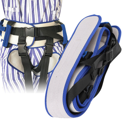 Size L Blue Rehabilitation Support Waist Belt – Gait Assistance & Transfer Aid for Elderly, Post-Stroke, and Mobility-Impaired Users.