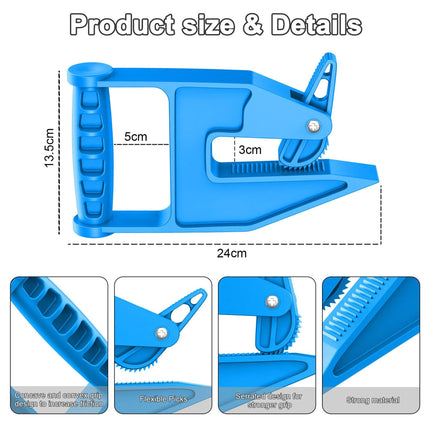 Blue Mat Lifter Handle Set of 2 – Lightweight Plastic Tool for Easy, Hands-Free Moving of Rugs, Mats, and Carpets.