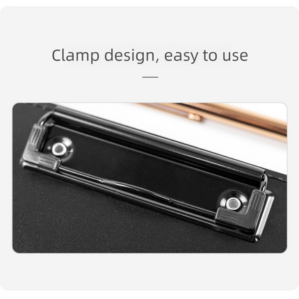 Blue-green Three-Fold Clipboard with Document Holder – PP Material, Compact Design for Medical & Office Use.