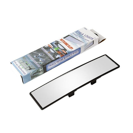 Wide-View Curved Interior Rearview Mirror – Anti-Glare, Anti-Fog, Easy Clip-On Installation.