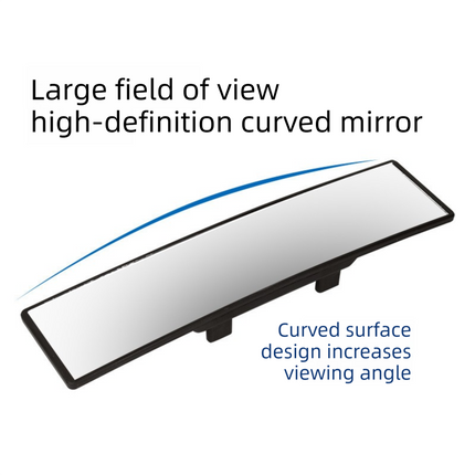 Wide-View Curved Interior Rearview Mirror – Anti-Glare, Anti-Fog, Easy Clip-On Installation.