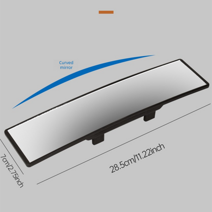 Wide-View Curved Interior Rearview Mirror – Anti-Glare, Anti-Fog, Easy Clip-On Installation.