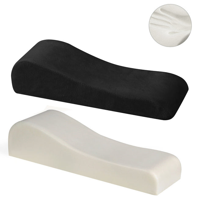 Black 2-Pack Chair Armrest Pad – Memory Foam Elbow Support Cushion for Office and Home Chairs.