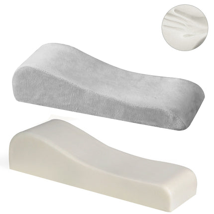 Grey 2-Pack Chair Armrest Pad – Memory Foam Elbow Support Cushion for Office and Home Chairs.