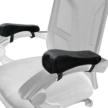 Grey 2-Pack Chair Armrest Pad – Memory Foam Elbow Support Cushion for Office and Home Chairs.