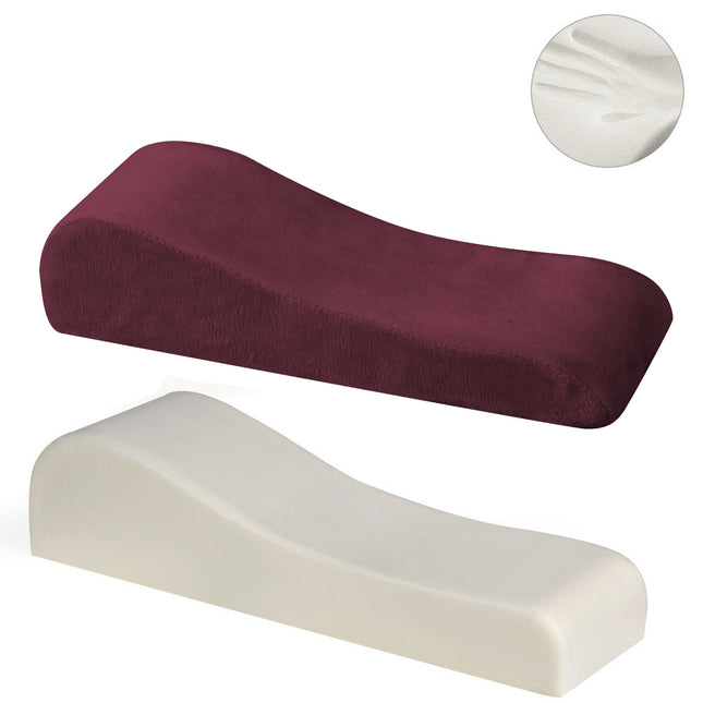 Wine red 2-Pack Chair Armrest Pad – Memory Foam Elbow Support Cushion for Office and Home Chairs.