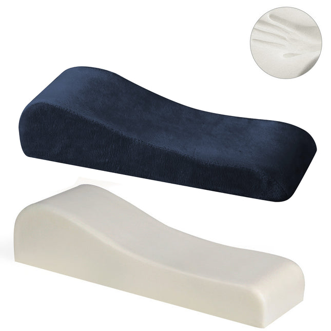 Dark blue 2-Pack Chair Armrest Pad – Memory Foam Elbow Support Cushion for Office and Home Chairs.