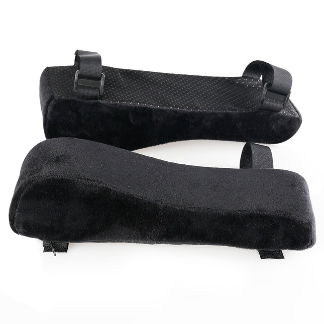 Dark blue 2-Pack Chair Armrest Pad – Memory Foam Elbow Support Cushion for Office and Home Chairs.