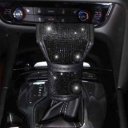 Orange 7-Piece Car Interior Decoration Set – Crystal Rhinestone Steering Wheel Cover, Gear Shift Cover, Seat Belt Pads, Cup Coasters & Ignition Switch Cover.