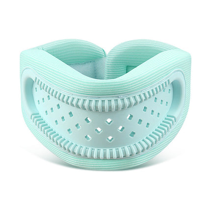 Blue Hollow Neck Support Brace – Ergonomic Cervical Collar with Breathable Design for Posture Correction and Daily Use.