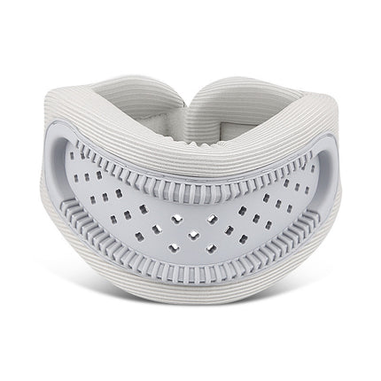 Grey Hollow Neck Support Brace – Ergonomic Cervical Collar with Breathable Design for Posture Correction and Daily Use.