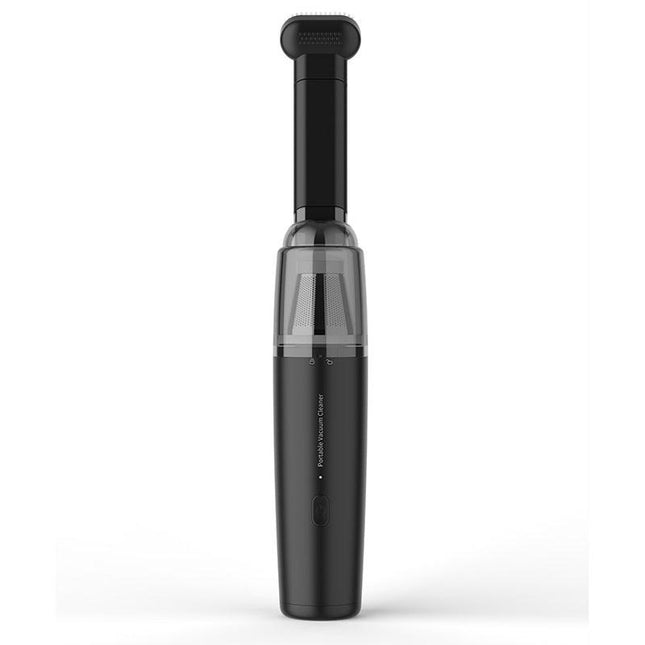 Black Portable Wireless Vacuum Cleaner – High-Suction, Dual-Function (Suck & Blow), Type-C Charging, HEPA Filter.