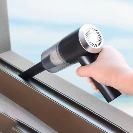 Black High-Power Cordless Handheld Vacuum Cleaner – Compact, Rechargeable, and Portable for Home, Car, and Desk Use.
