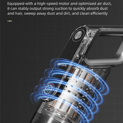 White spray-painted model Wireless Stick Vacuum Cleaner with 14000Pa Suction, HEPA Filter & 350ml Water Tank for Wet Dry Cleaning, Ideal for Home Use.