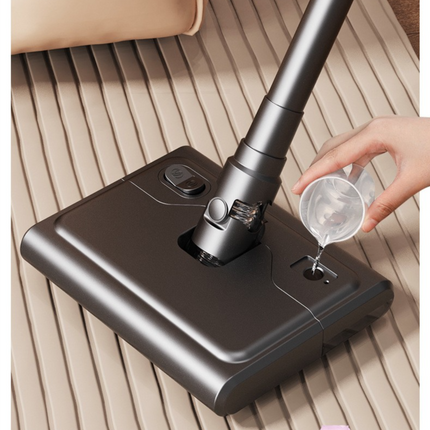 White spray-painted model Wireless Stick Vacuum Cleaner with 14000Pa Suction, HEPA Filter & 350ml Water Tank for Wet Dry Cleaning, Ideal for Home Use.