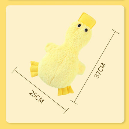 2-Pack Yellow Plush Duck Dog Toy with Sound, Soft Fur and Squeaker for Teething & Dental Care – Durable Chew Toy for Dogs.