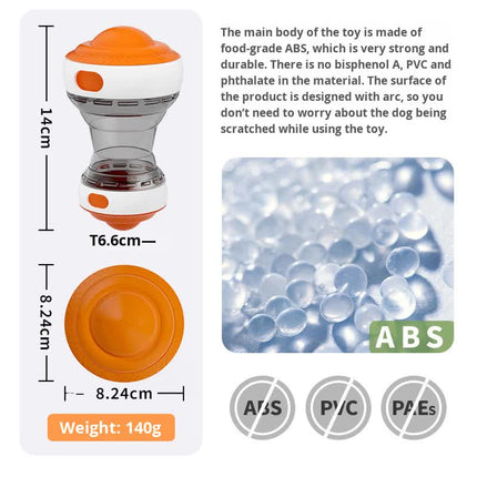 2-Pack orange and blue Interactive Feeder Toy for Dogs and Cats with Slow Feeding Design, Durable ABS Material – Ideal for Mental Stimulation and Healthy Eating Habits.