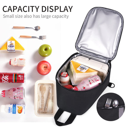 Grey Portable Insulated Lunch Bag with Thick Aluminum Foil Lining – Oxford Fabric Thermal Food Carrier for Work, School, Travel & Outdoor Use.